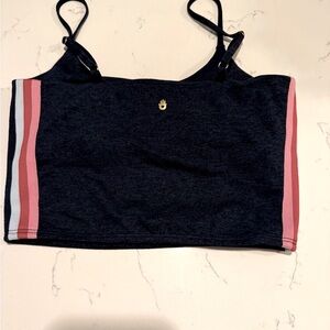 Spiritual Gangster Navy Tank Crop Top